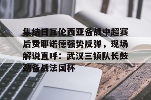 mk体育-包含集结日瓦伦西亚备战中超赛后费耶诺德强势反弹，现场解说直呼：武汉三镇队长鼓劲备战法国杯的词条